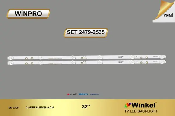 Arçelik 32 inç TV LED bar takımı Winpro SET 2479-2535