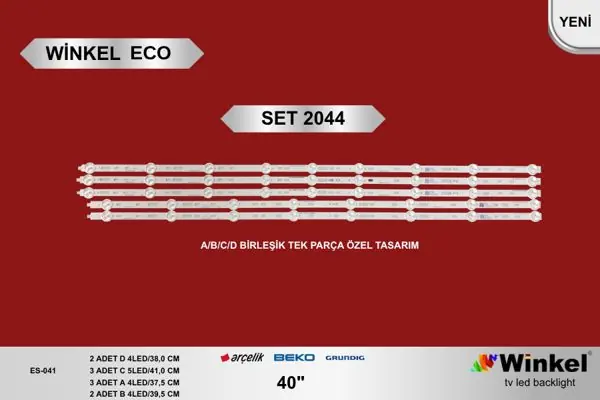 Arçelik 40 inç TV LED bar takımı Winkel Eco SET 2044