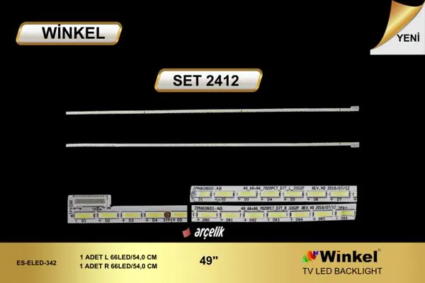 Arçelik 49 inç TV LED bar takımı Winkel SET 2412