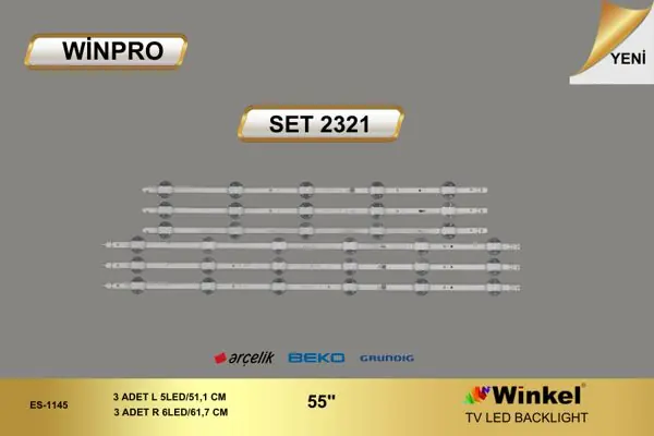 Arçelik 55 inç TV LED bar takımı Winpro SET 2321