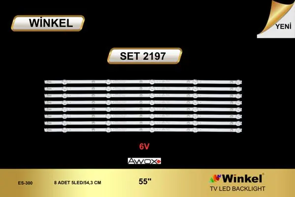 Awox 55 inç TV LED bar takımı Winkel SET 2197 6V