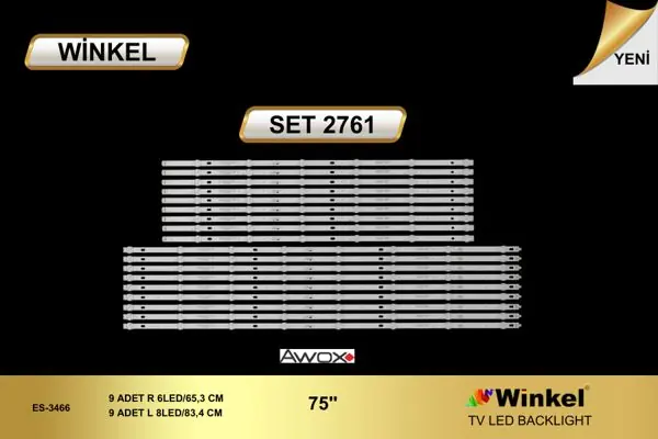 Awox 75 inç TV LED bar takımı Winkel SET 2761