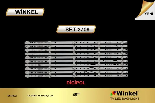 Digipoll 49 inç TV LED bar takımı Winkel SET 2709