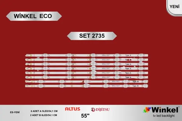 Dijitsu 55 inç TV LED bar takımı Winkel Eco SET 2735