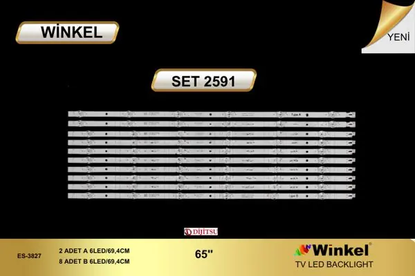 Dijitsu 65 inç TV LED bar takımı Winkel SET 2591