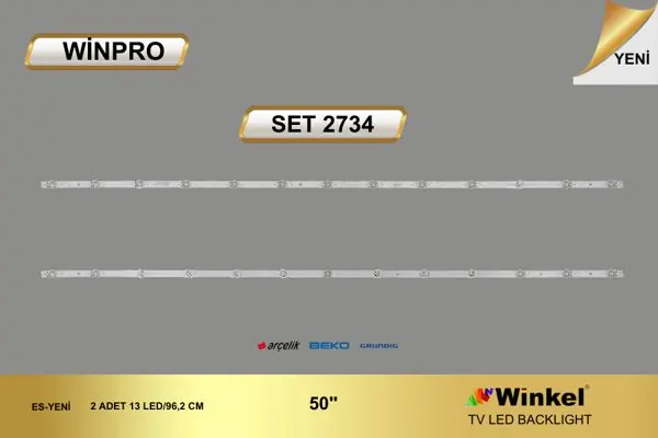 Grundig 50 inç TV LED bar takımı Winpro SET 2734