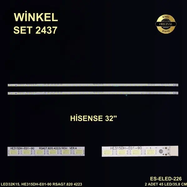 Hisense 32 inç TV LED bar takımı Winkel SET 2437
