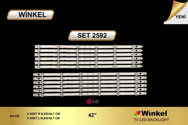 LG 42 inç TV LED bar takımı Winkel SET 2592