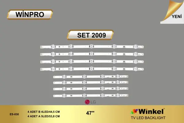 LG 47 inç TV LED bar takımı Winpro SET 2009