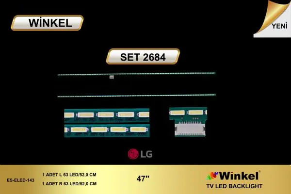 LG 47 inç TV LED bar takımı Winkel SET 2684