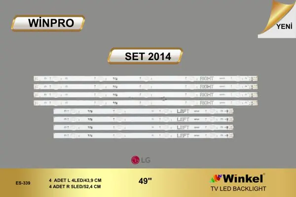LG 49 inç TV LED bar takımı Winpro SET 2014