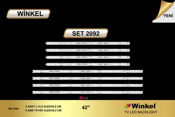 LG 49 inç TV LED bar takımı Winkel SET 2092