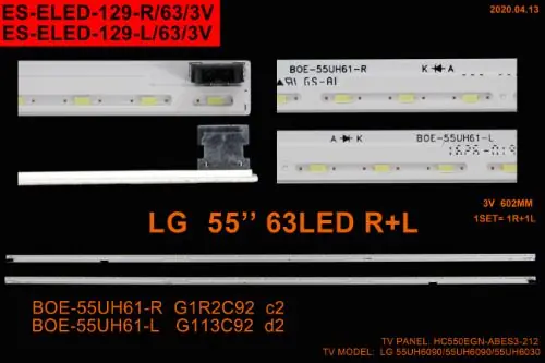 LG 55 inç TV LED bar takımı Winkel SET 2212