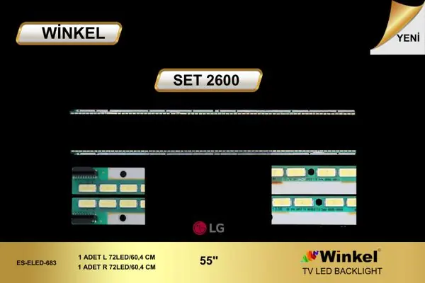 LG 55 inç TV LED bar takımı Winkel SET 2600