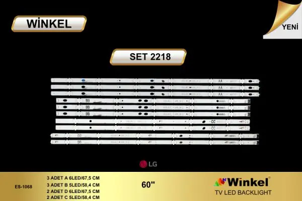 LG 60 inç TV LED bar takımı Winkel SET 2218