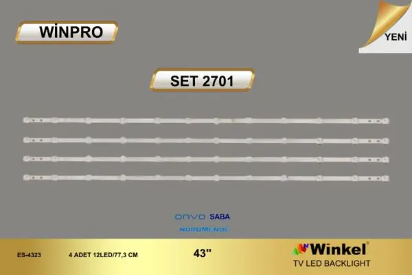 Onvo 43 inç TV LED bar takımı Winpro SET 2701