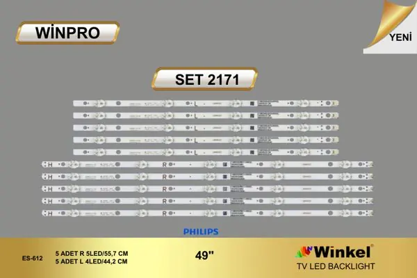 Philips 49 inç TV LED bar takımı Winpro SET 2171