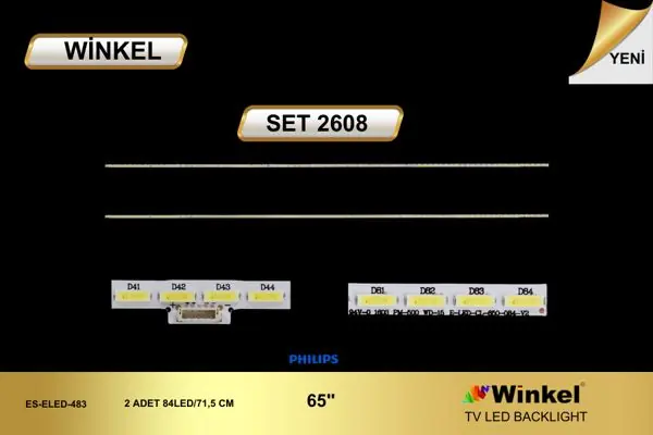 Philips 65 inç TV LED bar takımı Winkel SET 2608