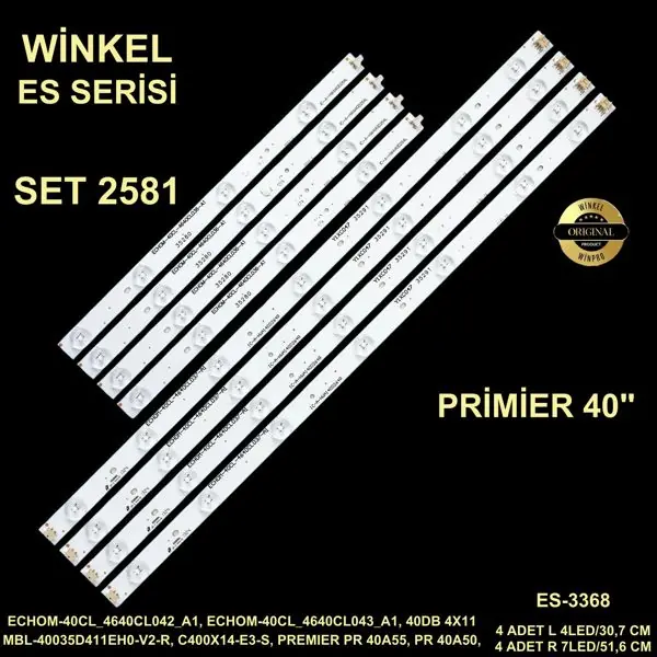 Premier 40 inç TV LED bar takımı Winkel SET 2581