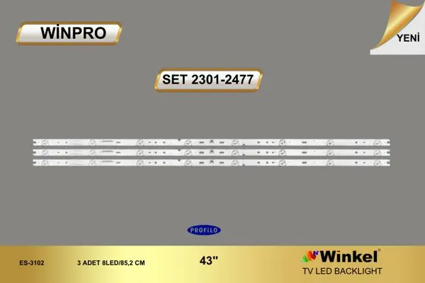 Profilo 43 inç TV LED bar takımı Winpro SET 2301-2477