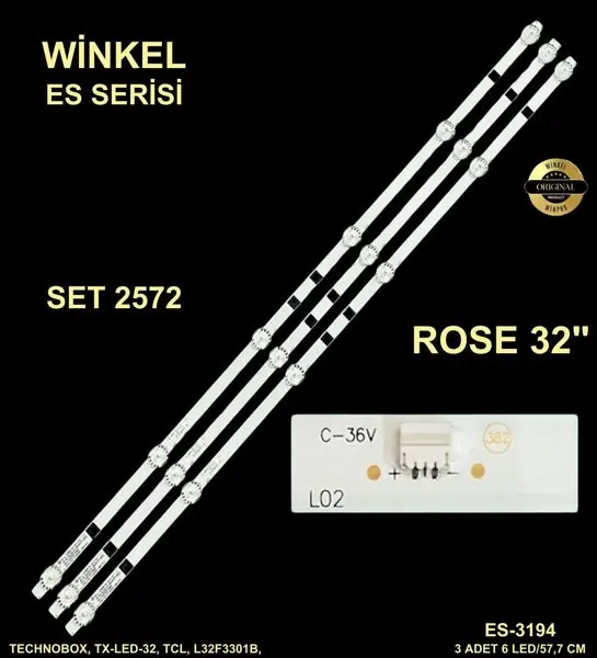Rose 32 inç TV LED bar takımı Winkel SET 2572