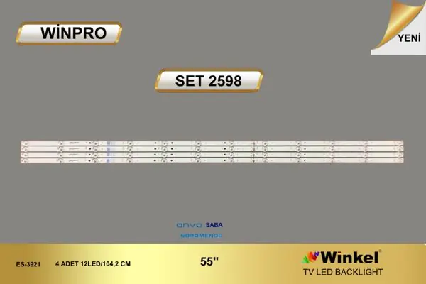 Saba 55 inç TV LED bar takımı Winpro SET 2598