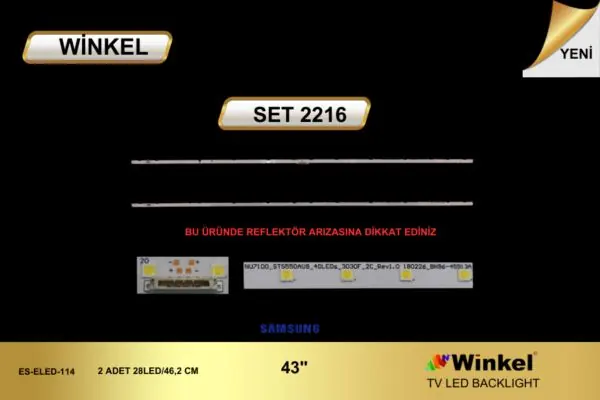 Samsung 43 inç TV LED bar takımı Winkel SET 2216