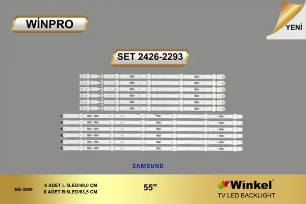 Samsung 55 inç TV LED bar takımı Winpro SET 2426