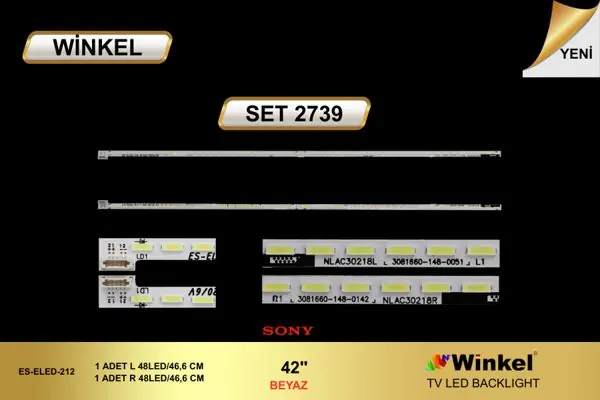 Sony 42 inç TV LED bar takımı Winkel SET 2739
