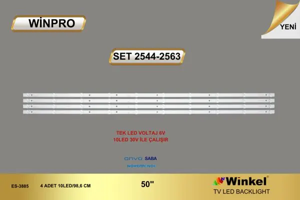 Sunny 50 inç TV LED bar takımı Winpro SET 2544-2563