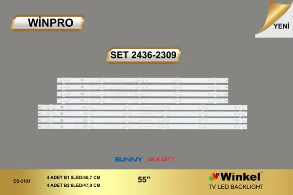 Sunny 55 inç TV LED bar takımı Winpro SET 2436-2309