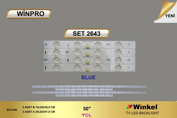 TCL 50 inç TV LED bar takımı Winpro SET 2643