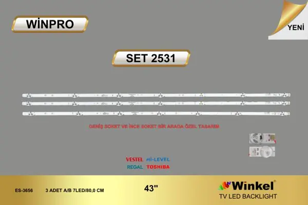 Vestel 43 inç TV LED bar takımı Winpro SET 2531