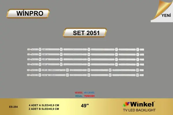 Vestel 49 inç TV LED bar takımı Winpro SET 2051