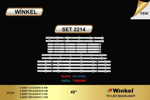 Vestel 49 inç TV LED bar takımı Winkel SET 2214