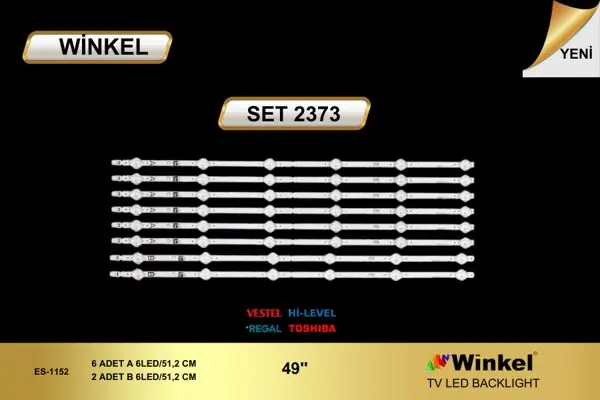 Vestel 49 inç TV LED bar takımı Winkel SET 2373