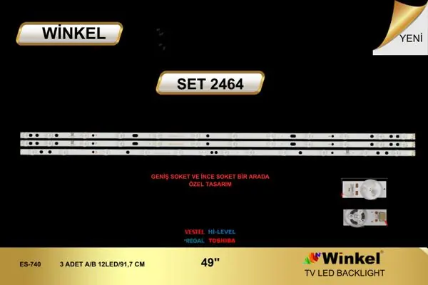 Vestel 49 inç TV LED bar takımı Winkel SET 2464
