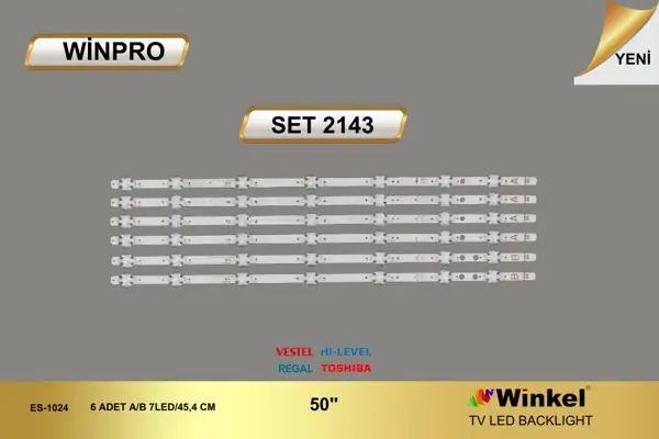 Vestel 50 inç TV LED bar takımı Winpro SET 2143