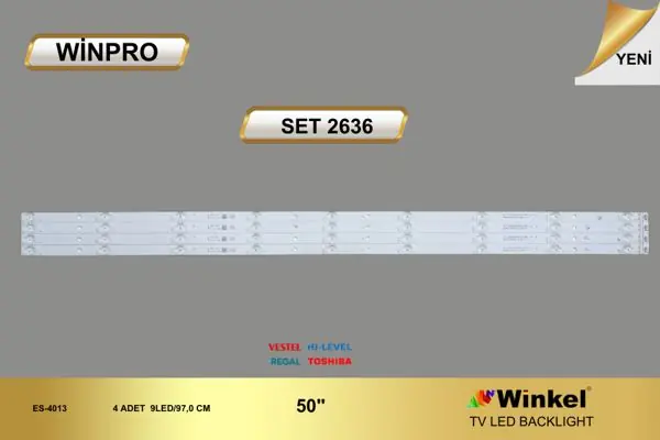 Vestel 50 inç TV LED bar takımı Winpro SET 2636