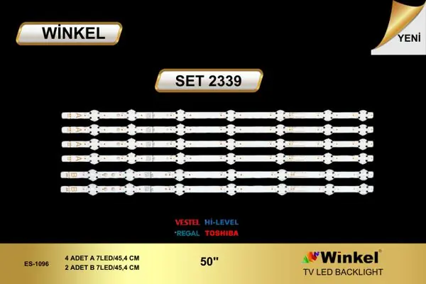 Vestel 50 inç TV LED bar takımı Winkel SET 2339