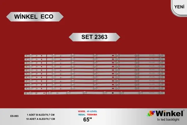 Vestel 65 inç TV LED bar takımı Winkel Eco SET 2363