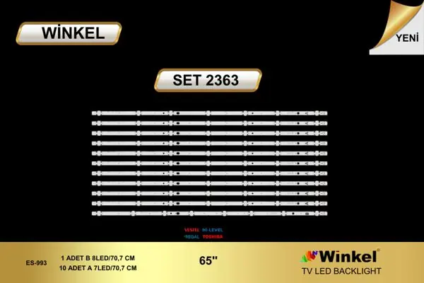 Vestel 65 inç TV LED bar takımı Winkel SET 2363