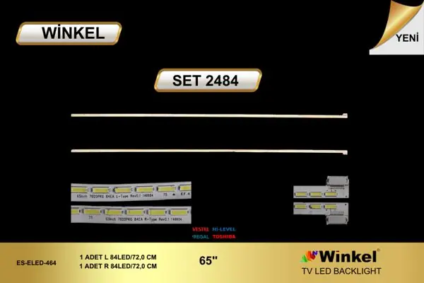 Vestel 65 inç TV LED bar takımı Winkel SET 2484