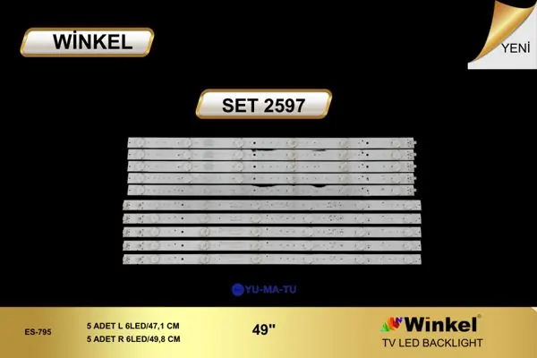 Yumatu 49 inç TV LED bar takımı Winkel SET 2597